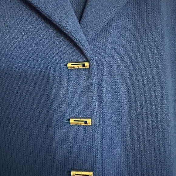 St. John Royal Blue Blazer with Gold Accents - Picture 3 of 3